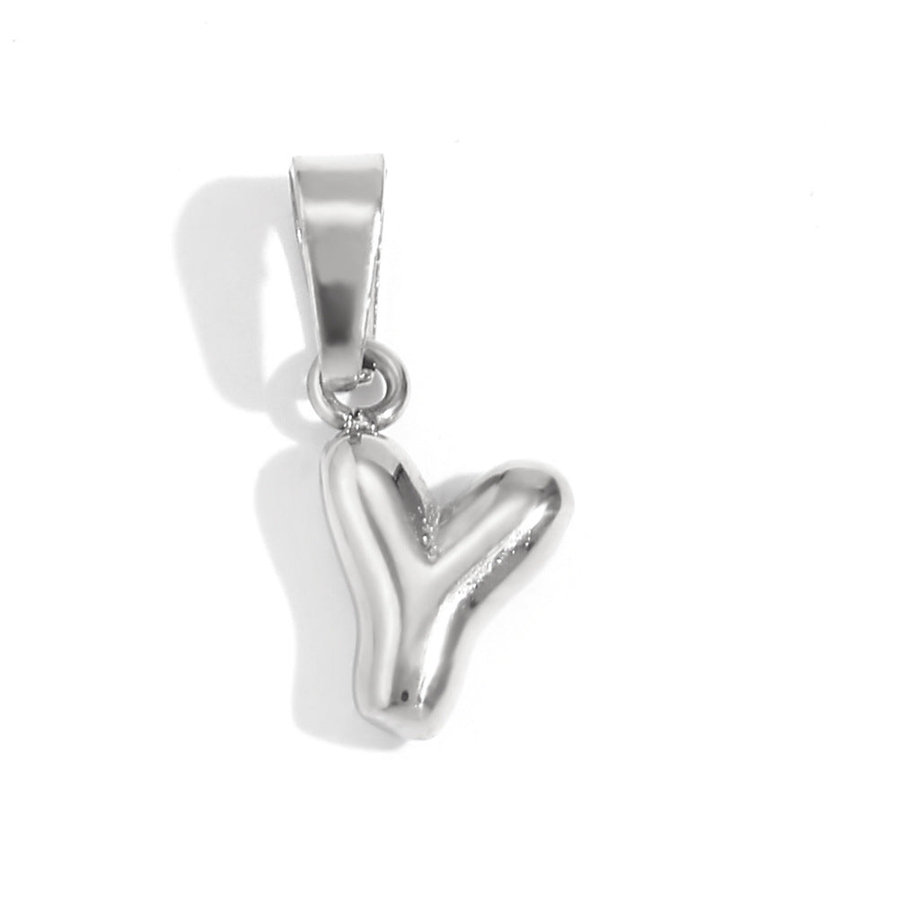 Wholesale Stainless Steel Gold Mini Bubble Letter Pendant
